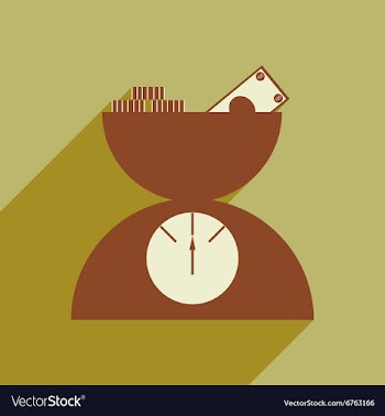 Flat with shadow icon Scale full of money vector image