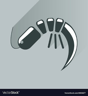 Flat with shadow Icon shrimp on stylish background vector image