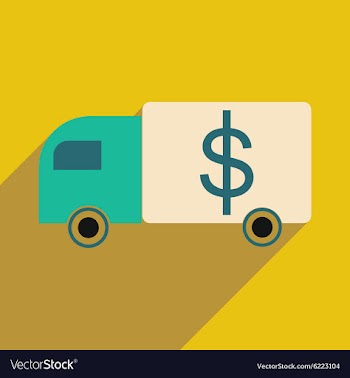 Flat with shadow icon Special Vehicles dollar vector image
