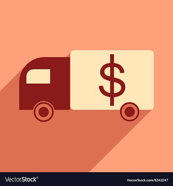 Flat with shadow icon Special Vehicles dollar vector image