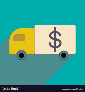 Flat with shadow icon Special Vehicles dollar vector image