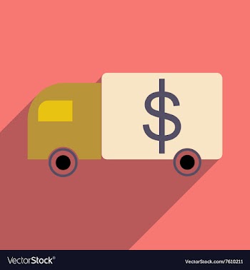 Flat with shadow icon Special Vehicles dollar vector image