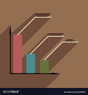 Flat with shadow icon Stylish economic schedule vector image