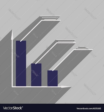 Flat with shadow icon Stylish economic schedule vector image