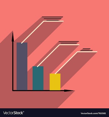Flat with shadow icon Stylish economic schedule vector image