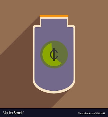 Flat with shadow icon stylish purse for coins vector image