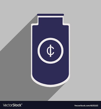 Flat with shadow icon stylish purse for coins vector image