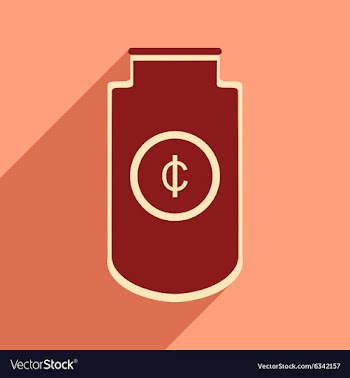 Flat with shadow icon stylish purse for coins vector image