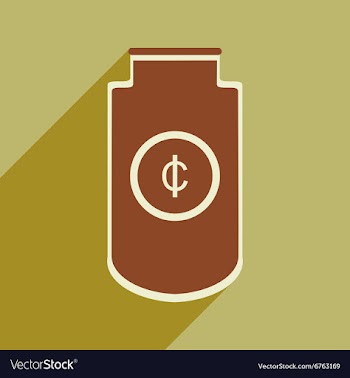 Flat with shadow icon stylish purse for coins vector image