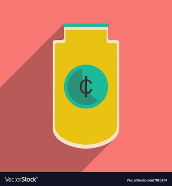 Flat with shadow icon stylish purse for coins vector image
