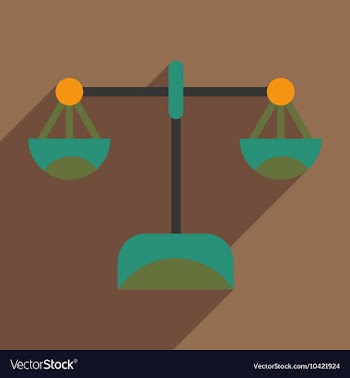 Flat with shadow icon stylish scales on bright vector image