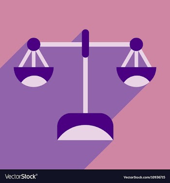 Flat with shadow icon stylish scales on bright vector image