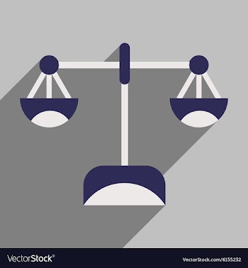 Flat with shadow icon stylish scales on bright vector image