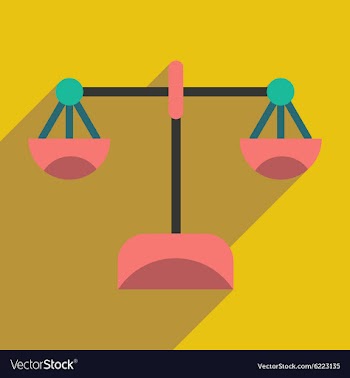 Flat with shadow icon stylish scales on bright vector image