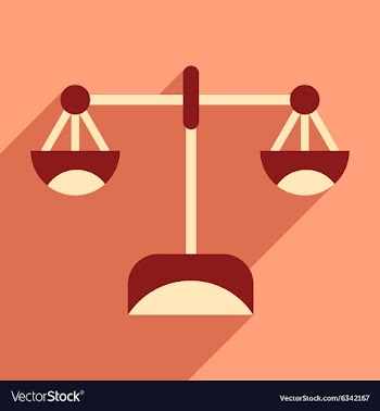 Flat with shadow icon stylish scales on bright vector image