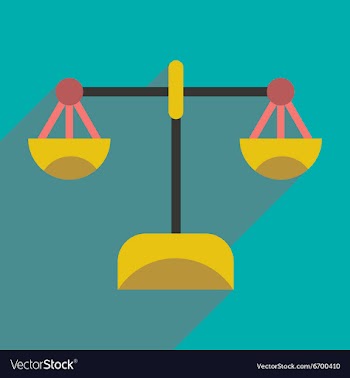 Flat with shadow icon stylish scales on bright vector image