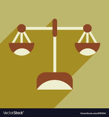 Flat with shadow icon stylish scales on bright vector image