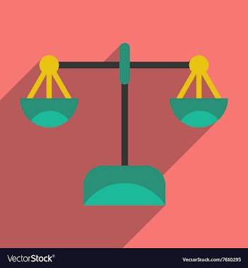 Flat with shadow icon stylish scales on bright vector image