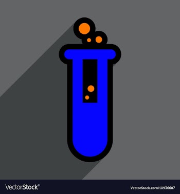 Flat with shadow Icon vial of poison on colored vector image