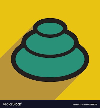 Flat with shadow icon wasabi on stylish background vector image