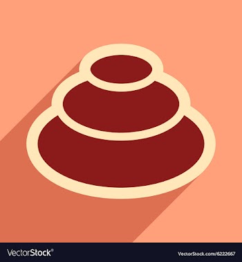 Flat with shadow icon wasabi on stylish background vector image