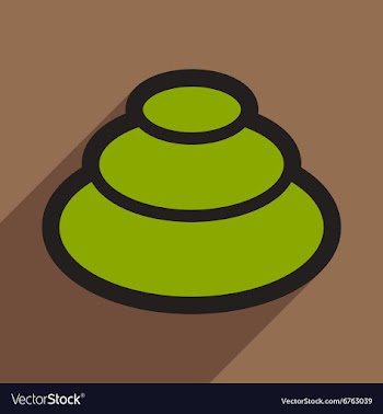 Flat with shadow icon wasabi on stylish background vector image