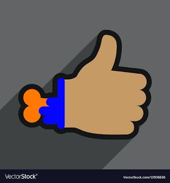 Flat with shadow Icon Zombie hand on a colored vector image