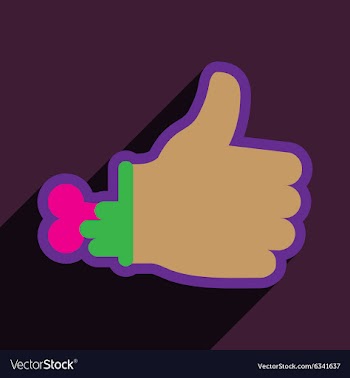 Flat with shadow Icon Zombie hand on a colored vector image