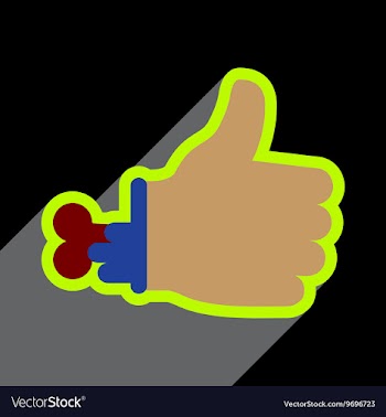 Flat with shadow Icon Zombie hand on a colored vector image