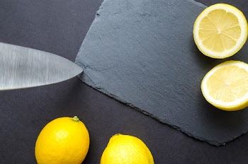 Flatlay Photography of Sliced Lemons