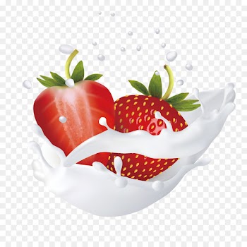 Flavored milk Splash Peach - Hand-painted splash of strawberry milk png 