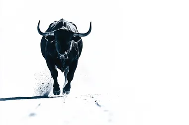 Fleeing Shadow: The Bull's Defiant Escape