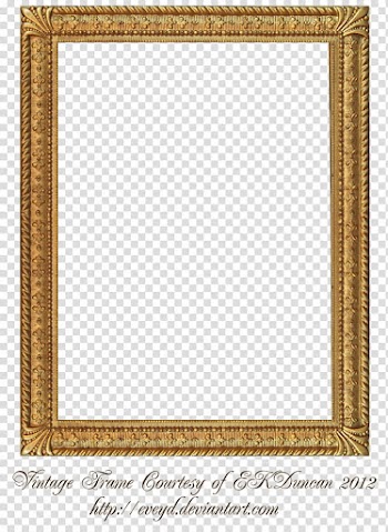 Fleur de Lis frame, rectangular brown wooden frame transparent background PNG clipart