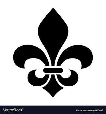 fleur de lis heraldic icon logo template
