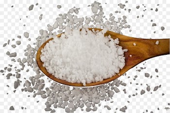 Fleur de sel Salt - The coarse salt in the spoon 