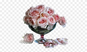 Fleur Vase - Pearls And Roses Flowers