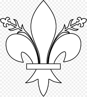 Fleurdelis, Lily, Flower, Leaf, Line Art PNG