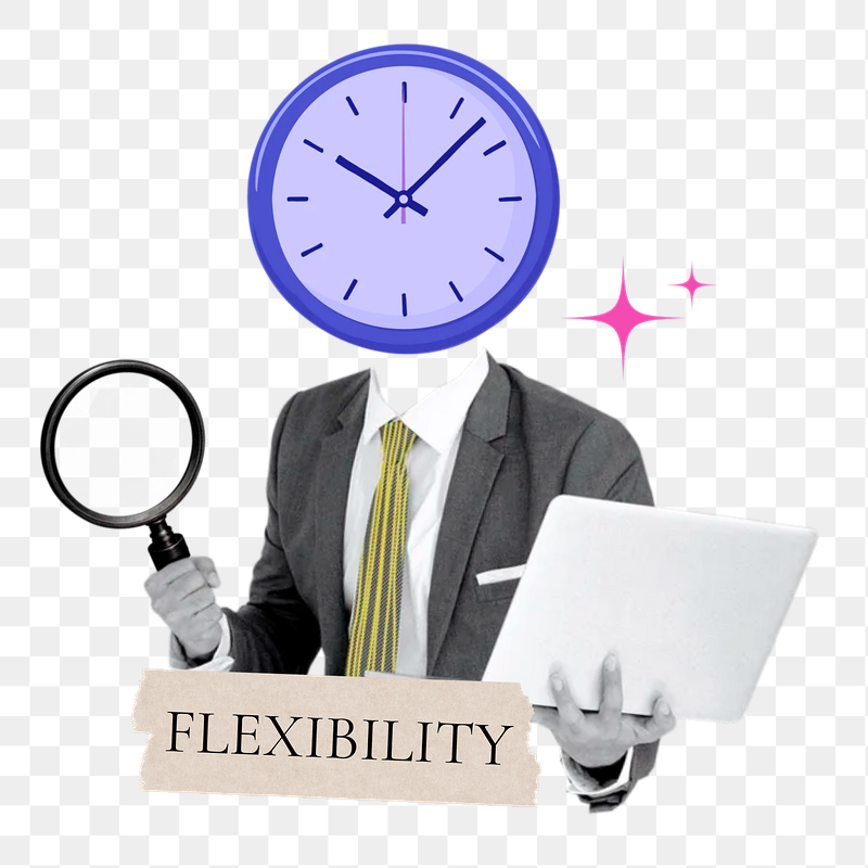 Flexibility word png sticker, clock | Free PNG - rawpixel