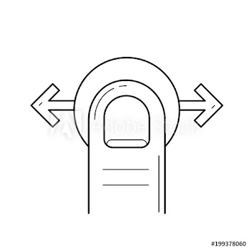 Flick vector line icon isolated on white background