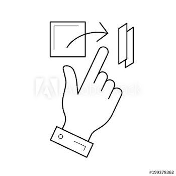 Flick vector line icon isolated on white background