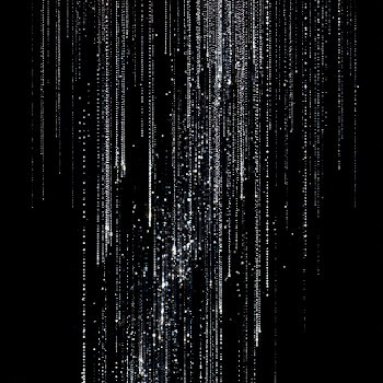 Flickering Light Dots on Black Background