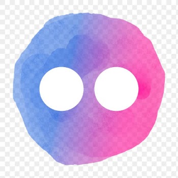 Flickr app icon png with a watercolor graphic… | Free stock illustration | High Resolution graphic