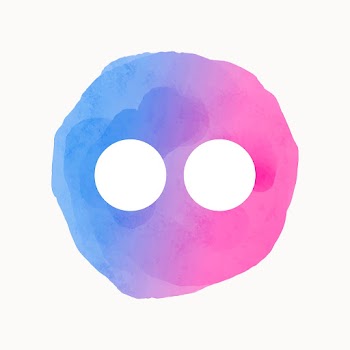 Flickr app icon with a watercolor graphic… | Free stock illustration | High Resolution graphic