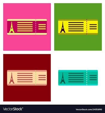 Flight and ticket advertising template with vector image