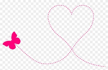 Flight Clipart Trail - Butterflies And Hearts Clipart