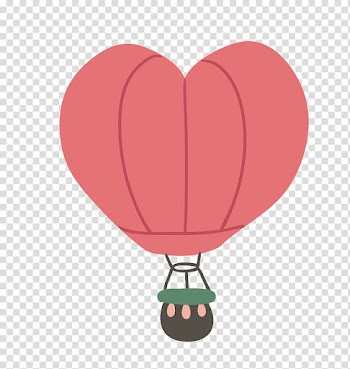 Flight Heart Balloon, hot air balloon transparent background PNG clipart