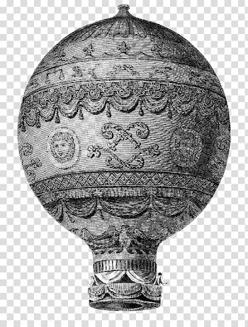 Flight Hot air balloon Airship Montgolfier brothers, Vintage Hot Air Balloon transparent background PNG clipart
