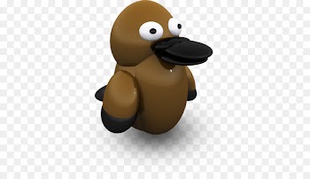 flightless bird water bird duck - PlatipusPorcelain 