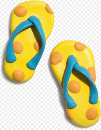 Flip-flops Plasticine Clay - Clay figurines rubber sandals 