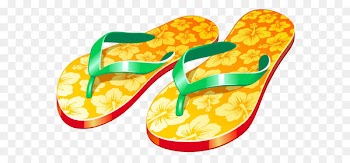Flip-flops Sandal Slipper Shoe - Transparent Yellow Beach Flip Flops PNG Clipar 